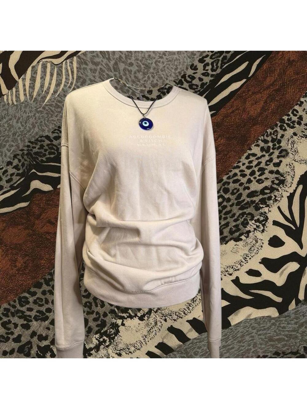 Abercrombie & Fitch cream sweatshirt Size men’s XL
